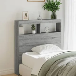 vidaXL Camas Y Accesorios-Cabecero de cama con luz LED 100x17x102 cm