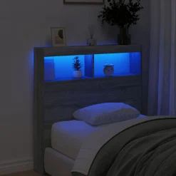 vidaXL Camas Y Accesorios-Cabecero de cama con luz LED 100x17x102 cm