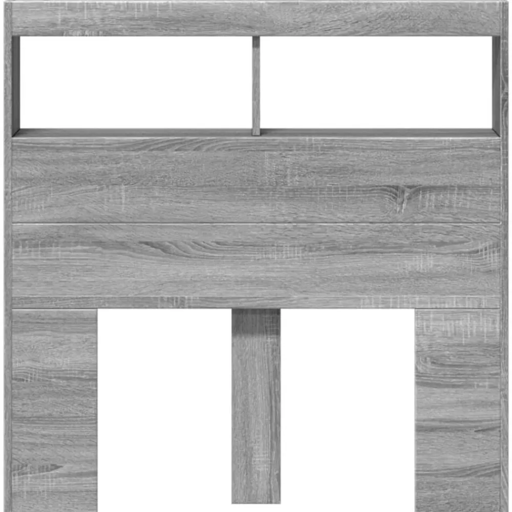 vidaXL Camas Y Accesorios-Cabecero de cama con luz LED 100x17x102 cm