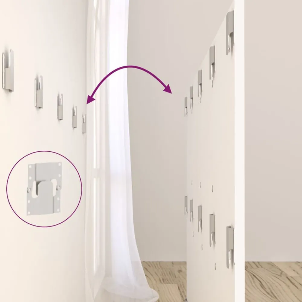 vidaXL Cabecero de cama con mesitas madera contrachapada Blanco Sale