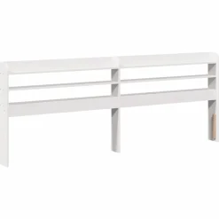 vidaXL Cabecero de cama con estantes madera maciza pino 200 cm Blanco Clearance