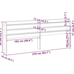 vidaXL Cabecero de cama con estantes madera maciza pino 200 cm Blanco Clearance