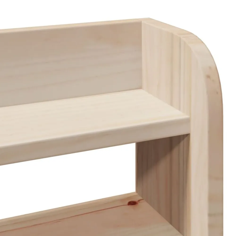 vidaXL Camas Y Accesorios-Cabecero de cama con estantes madera maciza de pino 200 cm