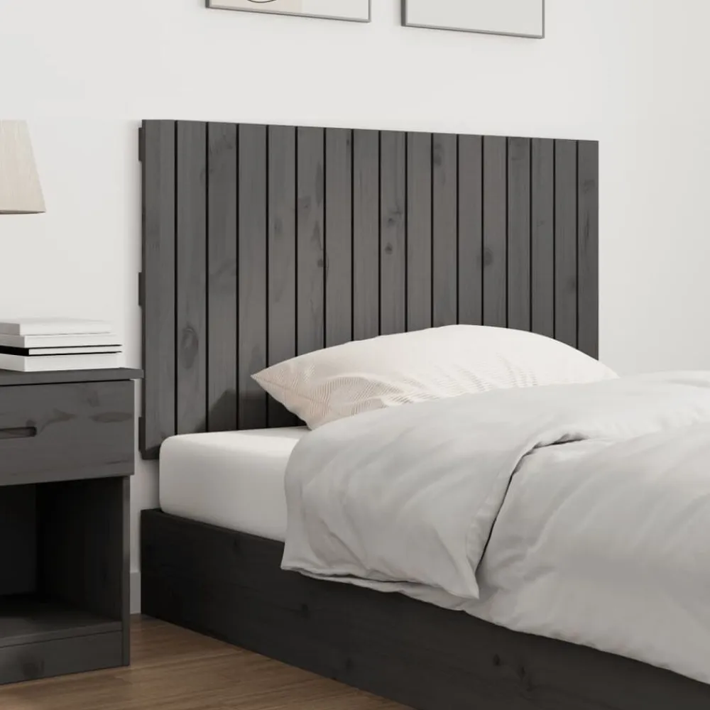vidaXL Camas Y Accesorios-Cabecero de cama de pared madera maciza pino 108x3x60 cm