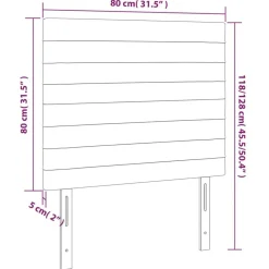 vidaXL Camas Y Accesorios-Cabecero de cama de tela color 80x5x118/128 cm