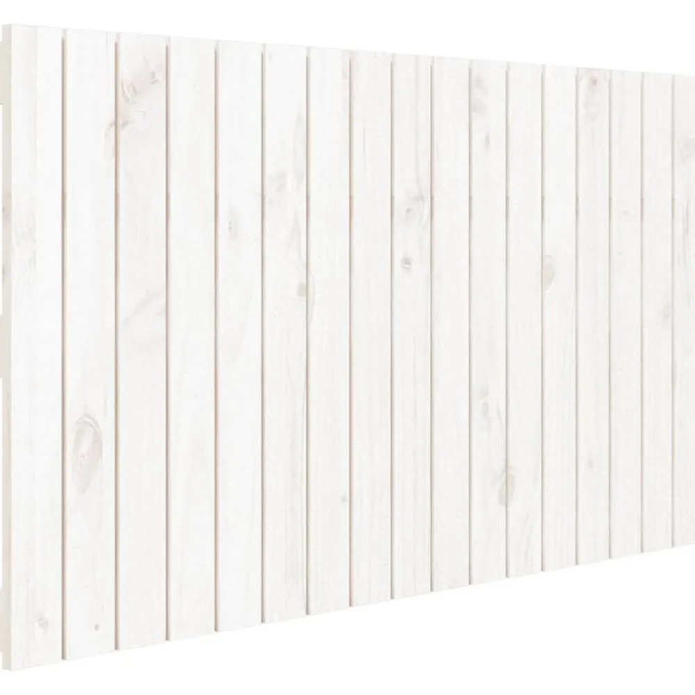 vidaXL Cabecero de cama de pared madera maciza pino 108x3x60 cm Blanco Online