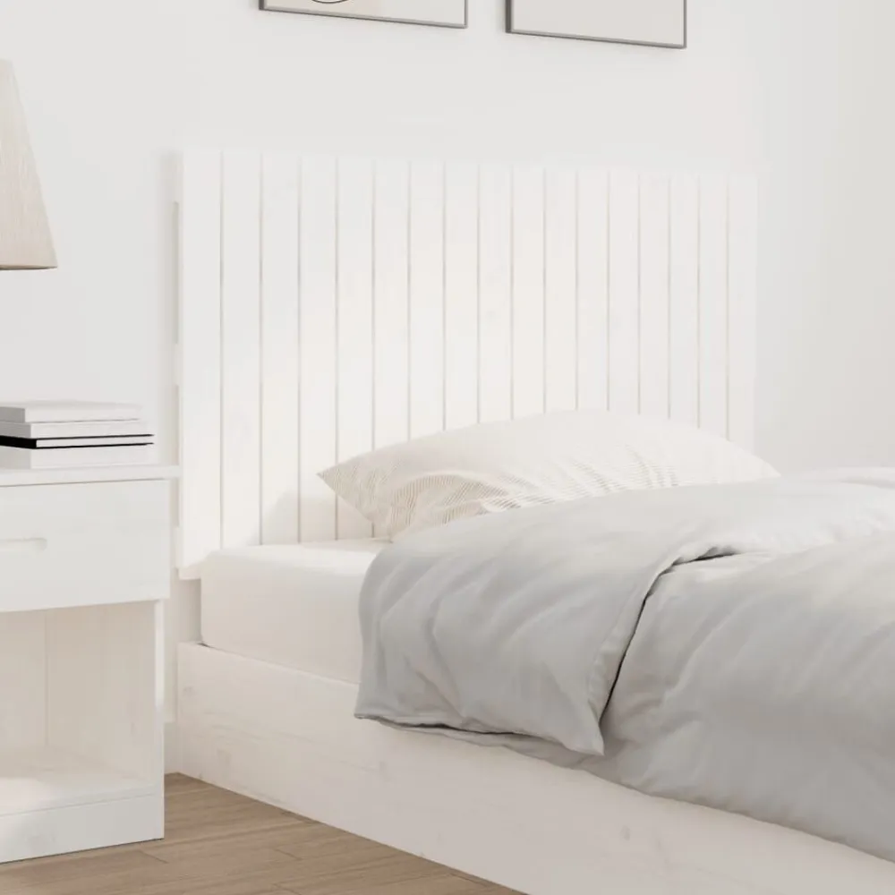 vidaXL Cabecero de cama de pared madera maciza pino 108x3x60 cm Blanco Online