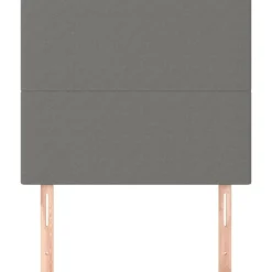 vidaXL Cabecero de cama de tela 80x5x118/128 cm Gris oscuro Clearance
