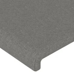 vidaXL Cabecero de cama de tela 80x5x118/128 cm Gris oscuro Clearance