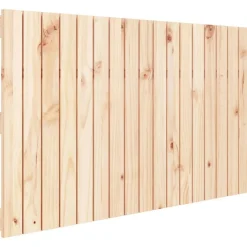 vidaXL Cabecero de cama de pared madera maciza de pino 108x3x60 cm Natural Outlet