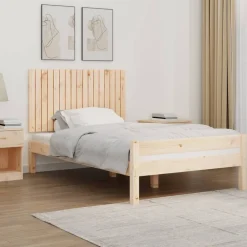 vidaXL Cabecero de cama de pared madera maciza de pino 108x3x60 cm Natural Outlet
