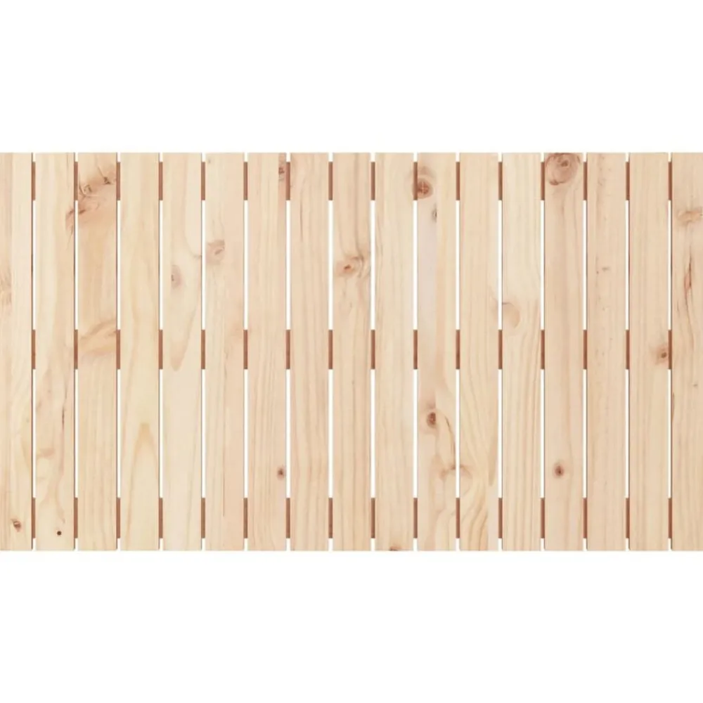vidaXL Cabecero de cama de pared madera maciza de pino 108x3x60 cm Natural Outlet