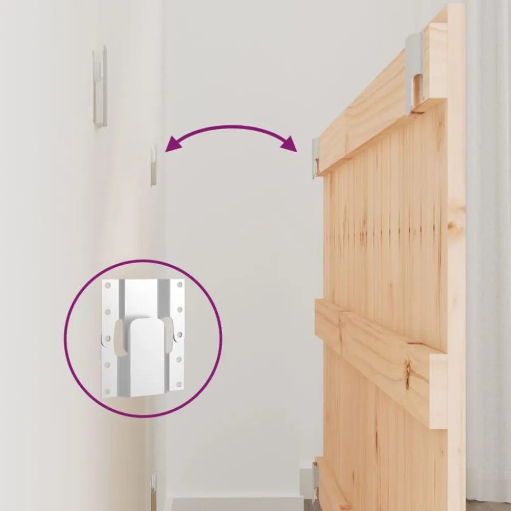 vidaXL Cabecero de cama de pared madera maciza de pino 108x3x60 cm Natural Outlet