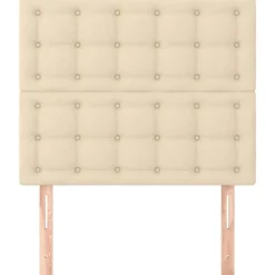 vidaXL Cabecero de cama de tela color 80x5x118/128 cm Crema Hot