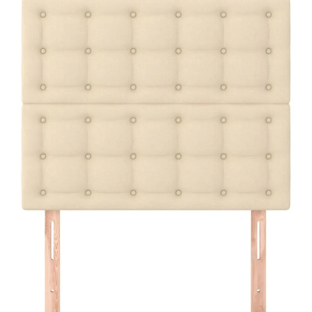 vidaXL Cabecero de cama de tela color 80x5x118/128 cm Crema Hot