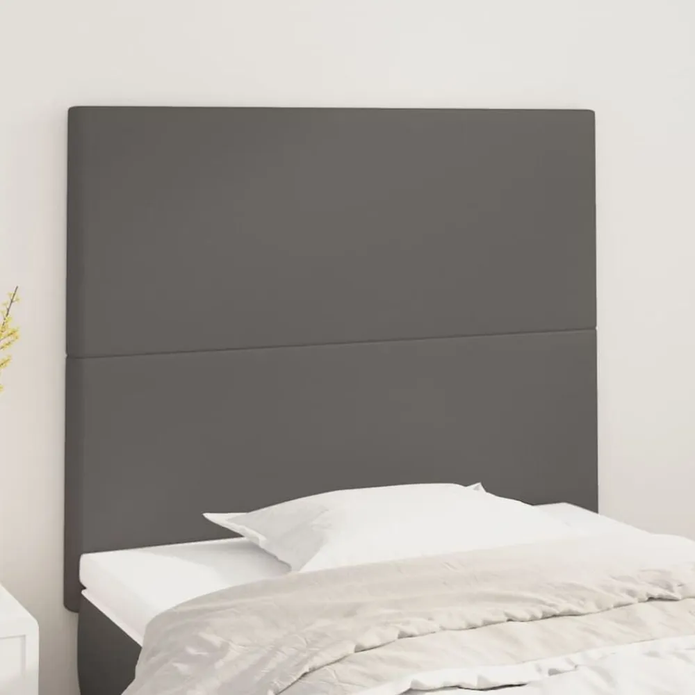vidaXL Camas Y Accesorios-Cabecero de cama 80x5x118/128 cm piel sintética