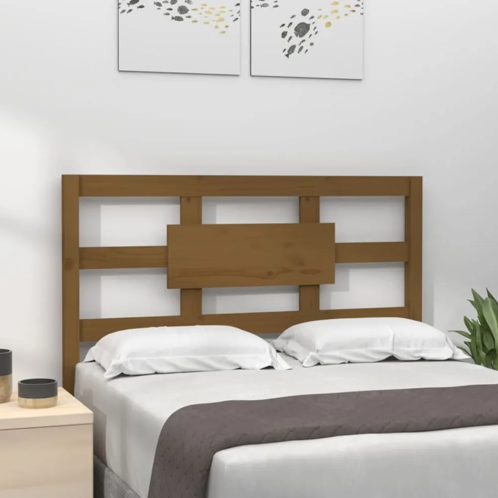 vidaXL Cabecero de cama madera maciza pino marrón miel 80,5x4x100 cm Marrón miel Hot