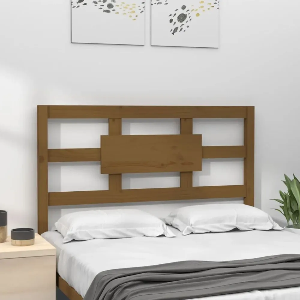 vidaXL Cabecero de cama madera maciza pino marrón miel 80,5x4x100 cm Marrón miel Hot