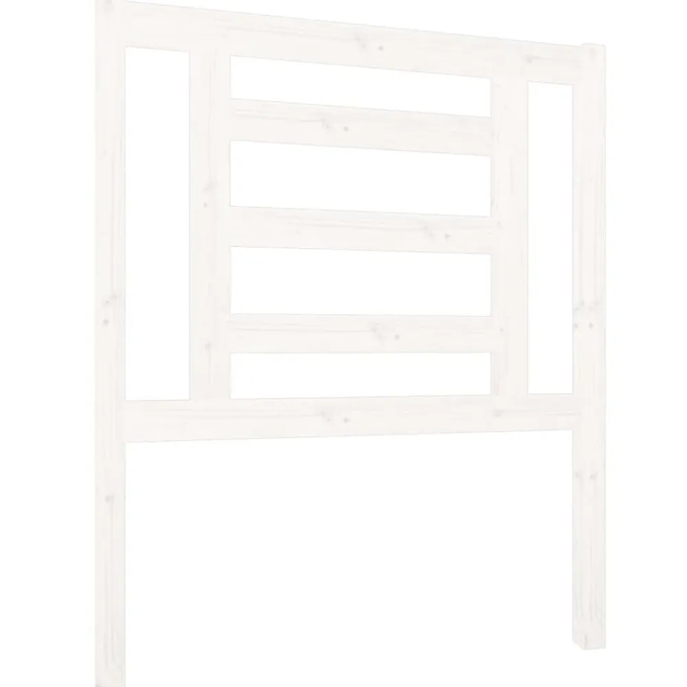 vidaXL Cabecero de cama madera maciza de pino 81x4x100 cm Blanco