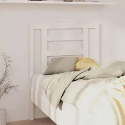 vidaXL Cabecero de cama madera maciza de pino 81x4x100 cm Blanco