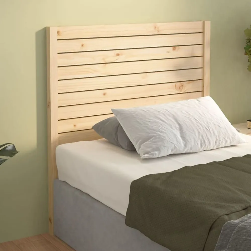 vidaXL Camas Y Accesorios-Cabecero de cama madera maciza de pino 81x4x100 cm