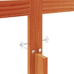 vidaXL Camas Y Accesorios-Cabecero de cama madera maciza de pino marrón cera 135 cm