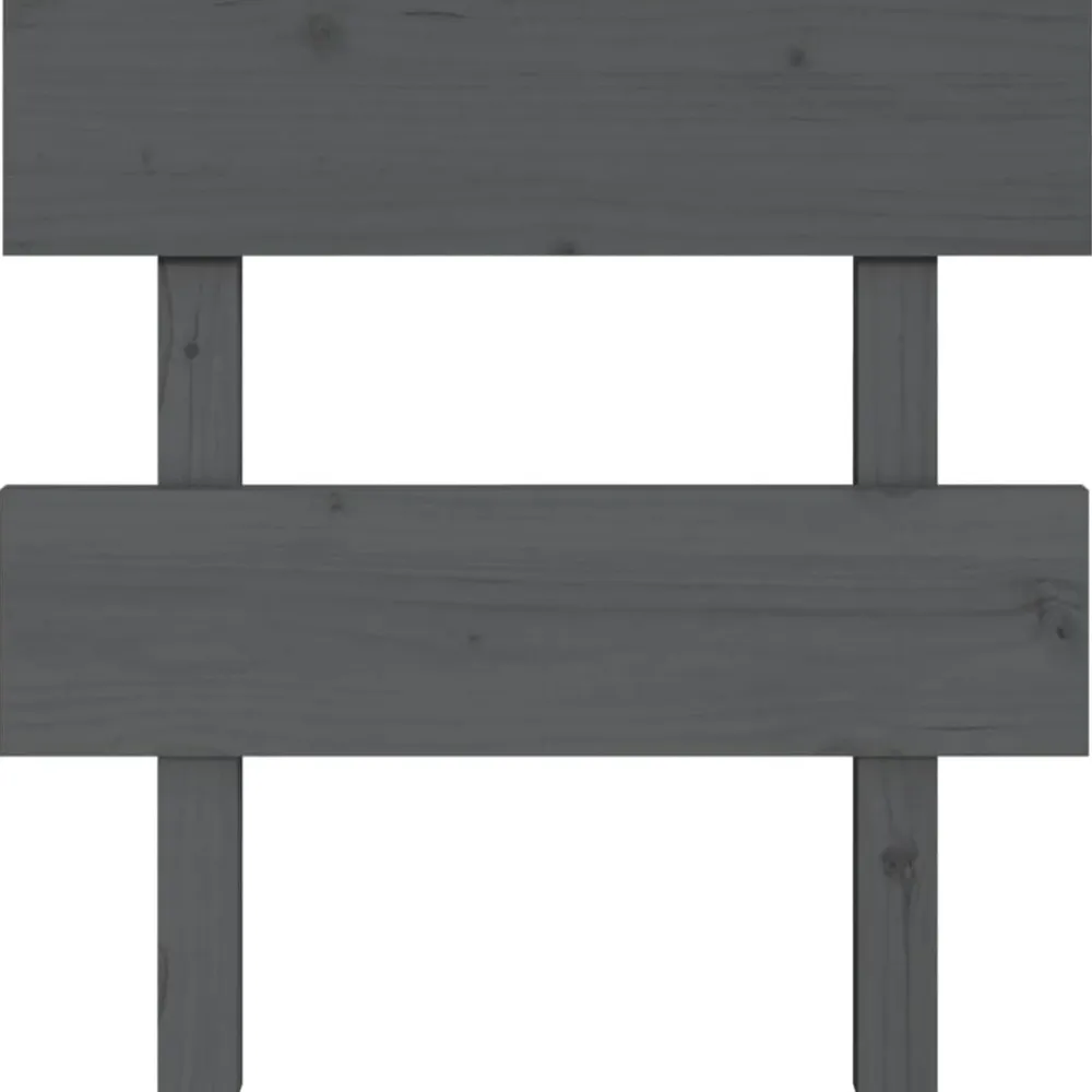 vidaXL Cabecero de cama madera maciza de pino 93,5x3x81 cm Gris