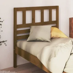 vidaXL Cabecero de cama madera maciza de pino marrón miel 81x4x100 cm Marr&oacute;n miel Clearance