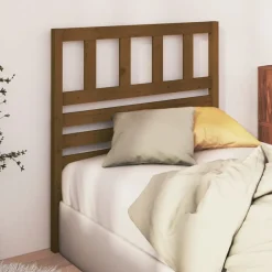 vidaXL Cabecero de cama madera maciza de pino marrón miel 81x4x100 cm Marrón miel Clearance