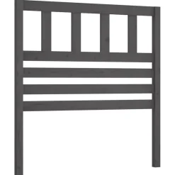 vidaXL Cabecero de cama madera maciza de pino 81x4x100 cm Gris Sale