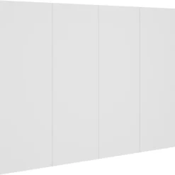 vidaXL Cabecero de cama madera contrachapada 120x1,5x80 cm Blanco Hot