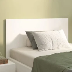 vidaXL Cabecero de cama madera contrachapada 120x1,5x80 cm Blanco Hot