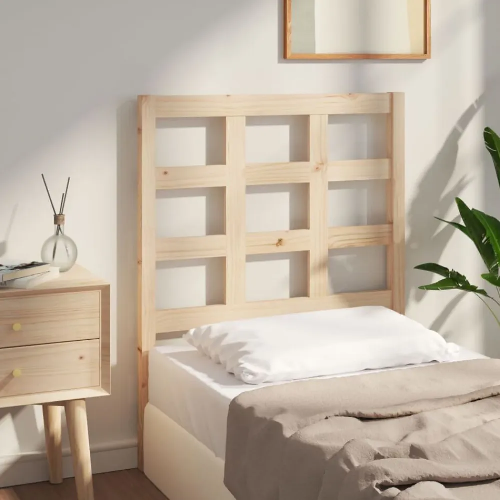 vidaXL Cabecero de cama madera maciza de pino 80,5x4x100 cm Natural Clearance