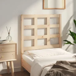 vidaXL Cabecero de cama madera maciza de pino 80,5x4x100 cm Natural Clearance