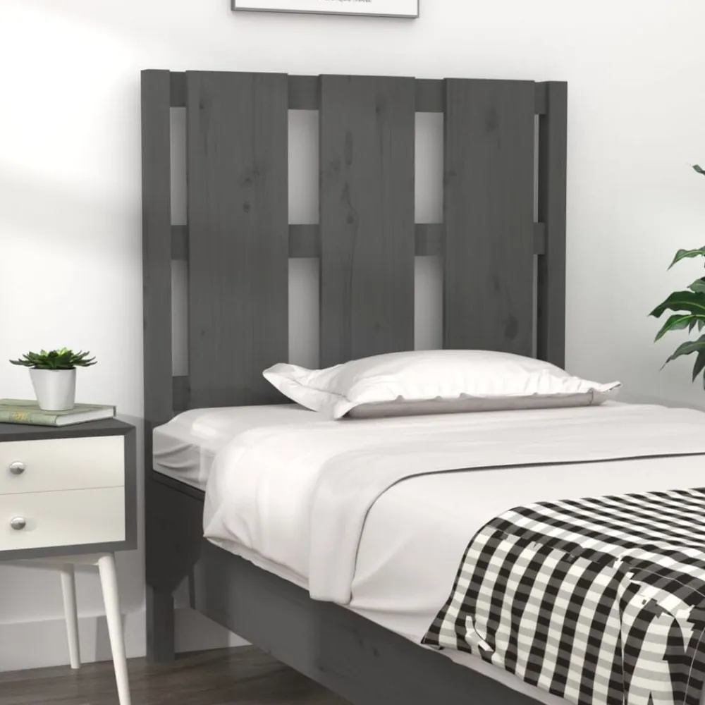 vidaXL Camas Y Accesorios-Cabecero de cama madera maciza de pino 80,5x4x100 cm