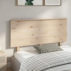 vidaXL Cabecero de cama madera maciza de pino 144x6x82,5 cm Natural Discount