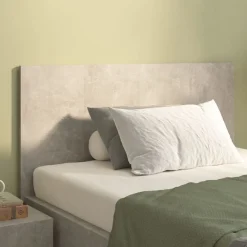 vidaXL Cabecero de cama madera contrachapada gris 120x1,5x80 cm Gris hormig&oacute;n New