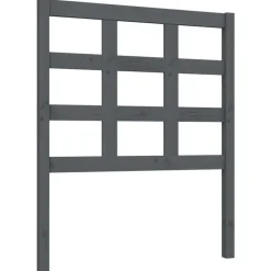 vidaXL Cabecero de cama madera maciza de pino 80,5x4x100 cm Gris Outlet