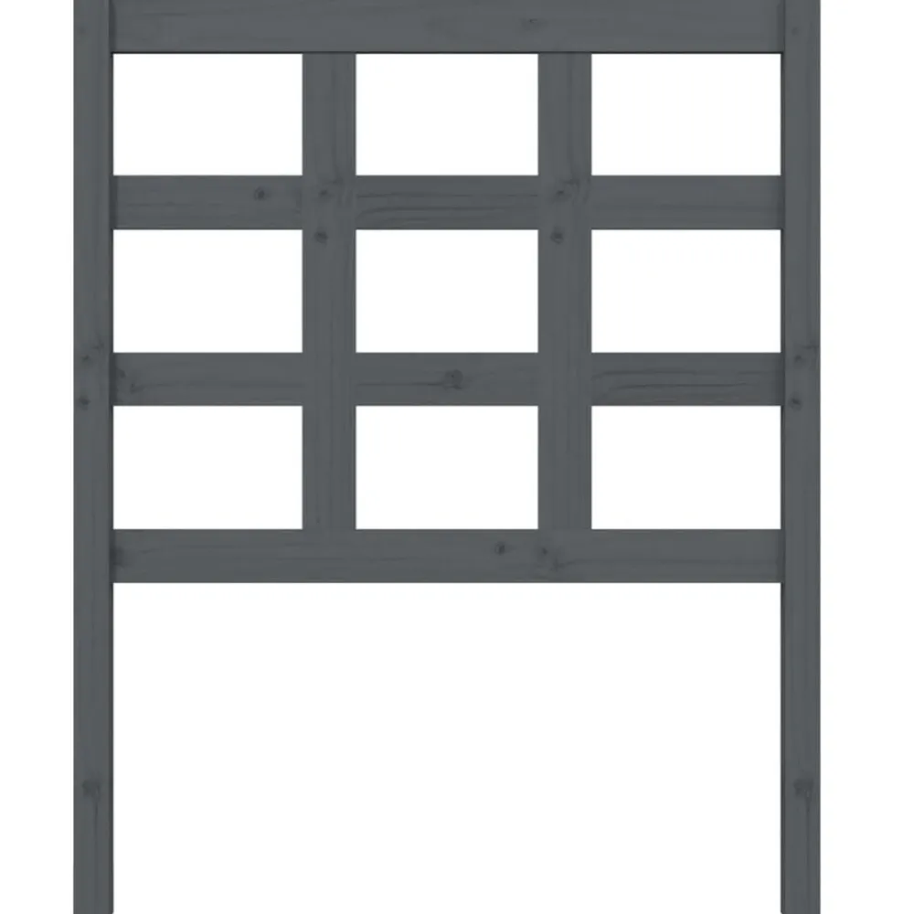 vidaXL Cabecero de cama madera maciza de pino 80,5x4x100 cm Gris Outlet