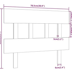 vidaXL Camas Y Accesorios-Cabecero de cama madera maciza de pino 78,5x3x81 cm