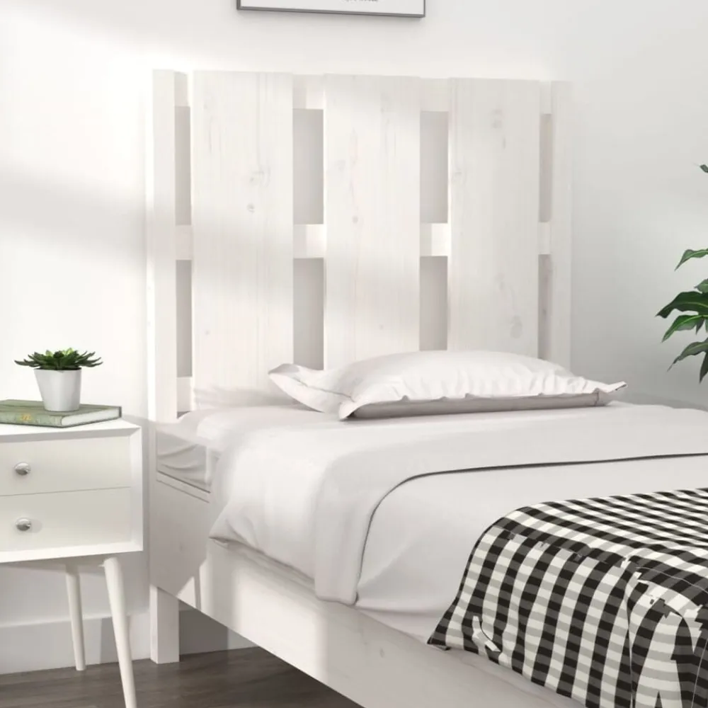 vidaXL Camas Y Accesorios-Cabecero de cama madera maciza de pino 80,5x4x100 cm