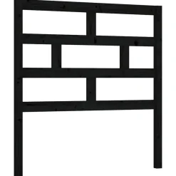 vidaXL Cabecero de cama madera maciza de pino 81x4x100 cm Negro Best