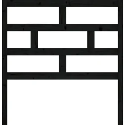 vidaXL Cabecero de cama madera maciza de pino 81x4x100 cm Negro Best