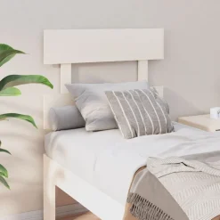 vidaXL Cabecero de cama madera maciza de pino 93,5x3x81 cm Blanco Hot
