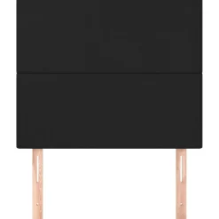 vidaXL Cabecero de cama 80x5x118/128 cm piel sintética Negro New