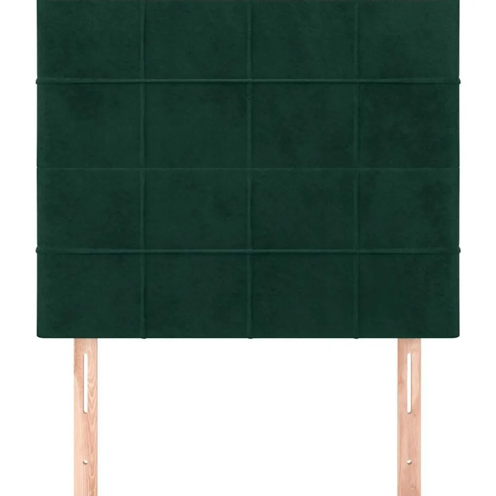 vidaXL Cabecero de cama 80x5x118/128 cm Terciopelo Verde oscuro Online