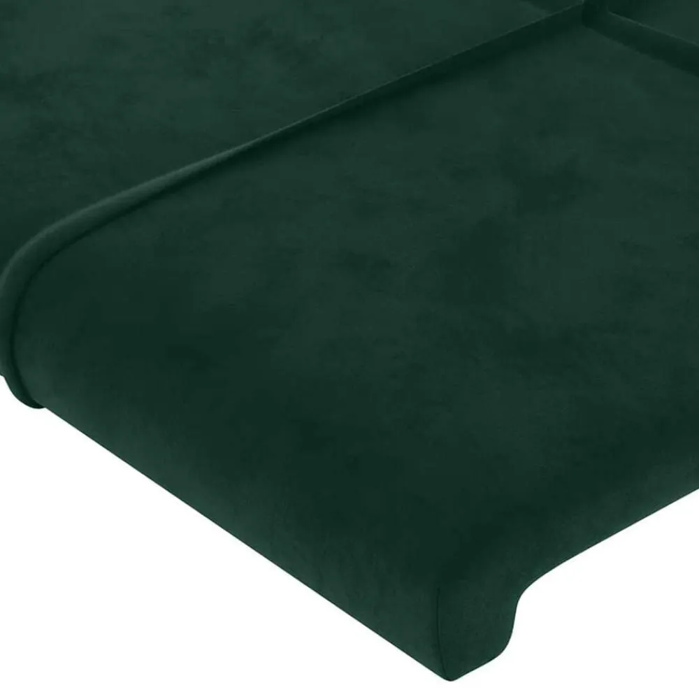 vidaXL Cabecero de cama 80x5x118/128 cm Terciopelo Verde oscuro Online