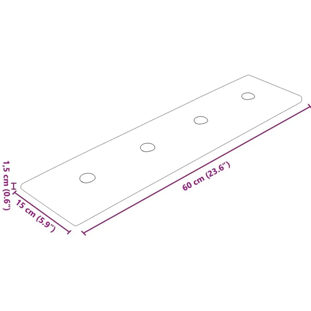vidaXL Materiales De Construcción-Cabecero de Pared 12 pcs 60 x 15 cm Cuero sintético