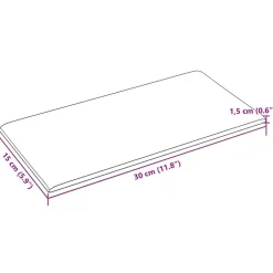 vidaXL Materiales De Construcción|Camas Y Accesorios-Cabecero de Pared 12 pcs 30 x 15 cm tela
