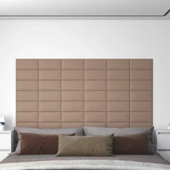 vidaXL Materiales De Construcción-Cabecero de Pared 12 pcs 30 x 15 cm tela